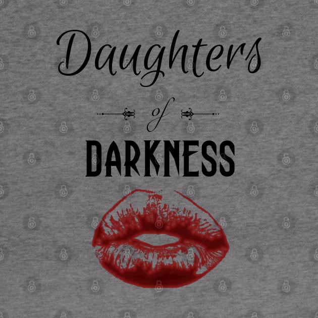 Daughters of Darkness | Red Glow Goth Lips Black by aRtVerse